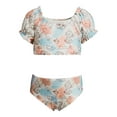 thumbnail image 3 of Character Toddler Girl Puff-Sleeve Two-Piece Swimsuit, Sizes 12M-5T, 3 of 4