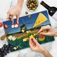 thumbnail image 4 of Landscape Cutting Board, Tulip Blooms with Classic Dutch Windmill Netherlands Countryside Spring Picture, Decorative Tempered Glass Cutting and Serving Board, Large Size, Yellow Blue, by Ambesonne, 4 of 5
