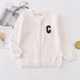 thumbnail image 2 of KPOPLK Girls Cardigan Sweater Long Sleeve Cute Bow Button Bolero Toddler Kids Cotton Ruffle Knit Sweaters 2-12 Years White Size 7-8 Years, 2 of 7