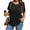 Black, variant on Scoop Neck T-shirts for Women Short Sleeve Plus Size Tops Curved Hem Womens Shirts