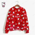 thumbnail image 5 of Sudadera con capucha para mujer, con estampado de HELLO KITTY, manga larga, talla grande, informal, para otoño, y2k, 5 of 5