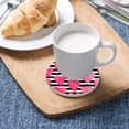thumbnail image 2 of Coasters for Drinks Set of 4 Absorbent Ceramic Coasters with Cork Base, Striped Pink Heart Coffee Coaster Great Gift for Table, Housewarming, Birthday, Kitchen, Home Decor, 2 of 5