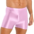 thumbnail image 3 of MSemis Men's Swim Trunks Elastic Nylon Underwear High Waist Swim Shorts Swimming Trunk Pink XL, 3 of 6