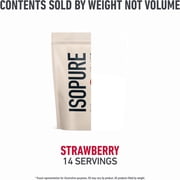 Isopure, Low Carb 100% Whey Protein Isolate, 25 g Protein Powder, Strawberry, 1 lb, 14 Servings