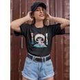 thumbnail image 2 of Rainvow Unicorn Funny Doodle T-Shirt Women -Image by Shutterstock, Female Medium, 2 of 4