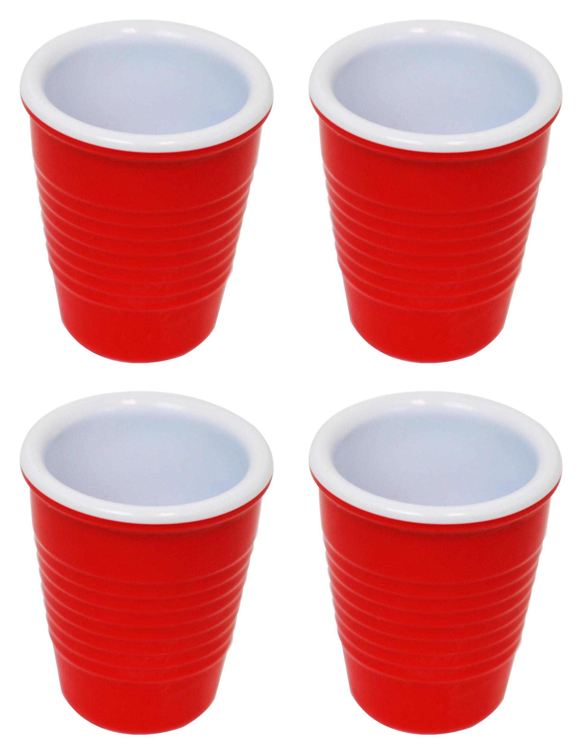 1.5 oz Acrylic Party Cup Red Plastic Shot Glass Just Funky 20 Pack Shot Glasses