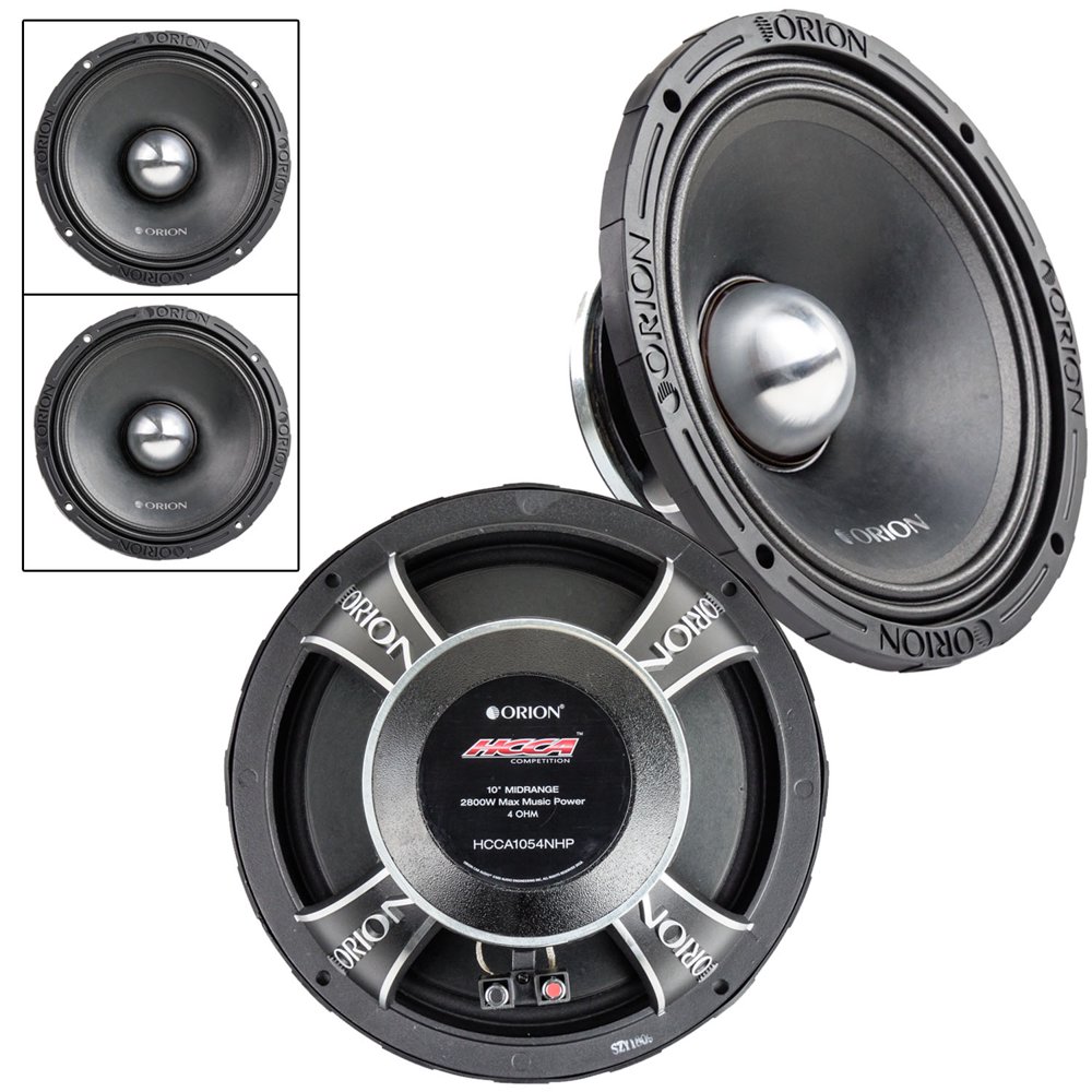 2 Pack 10" Midrange Speakers 4 Ohm 700 Watts RMS Car Audio Orion