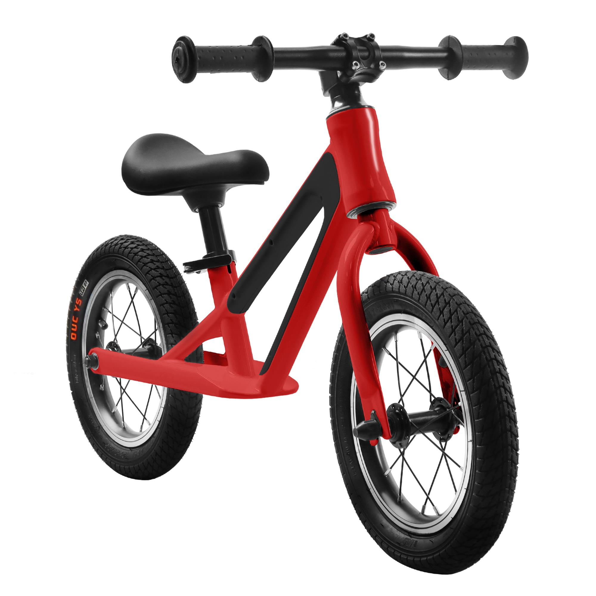 CIPACHO Kids Balance Bike with 12" Rubber Foam Tires, Adjustable Seat, Magnesium Alloy Frame Toddler Bike for Kids 1-5 Years, Red