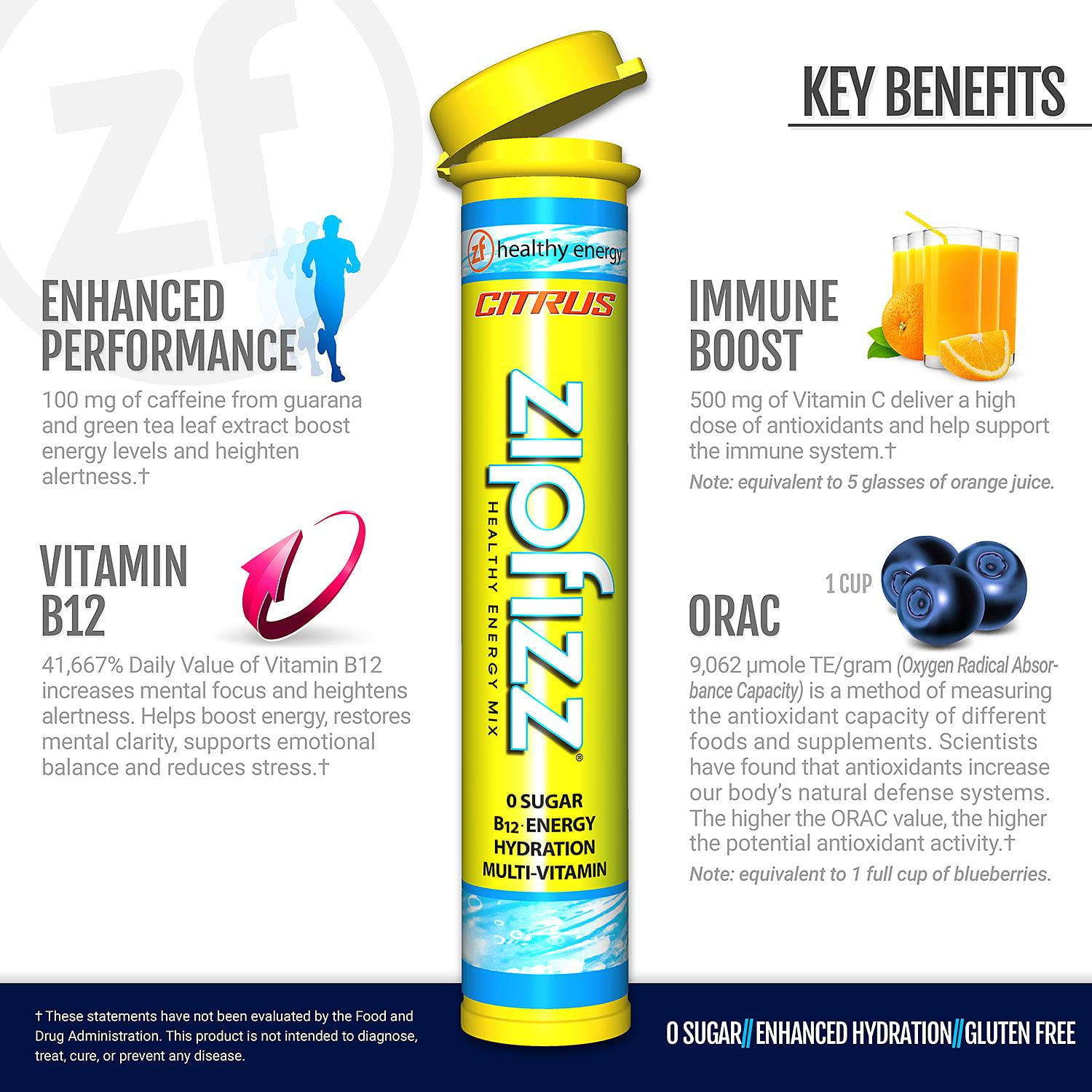 Zipfizz ZipFizz  Energy Drink Mix, 20 ea