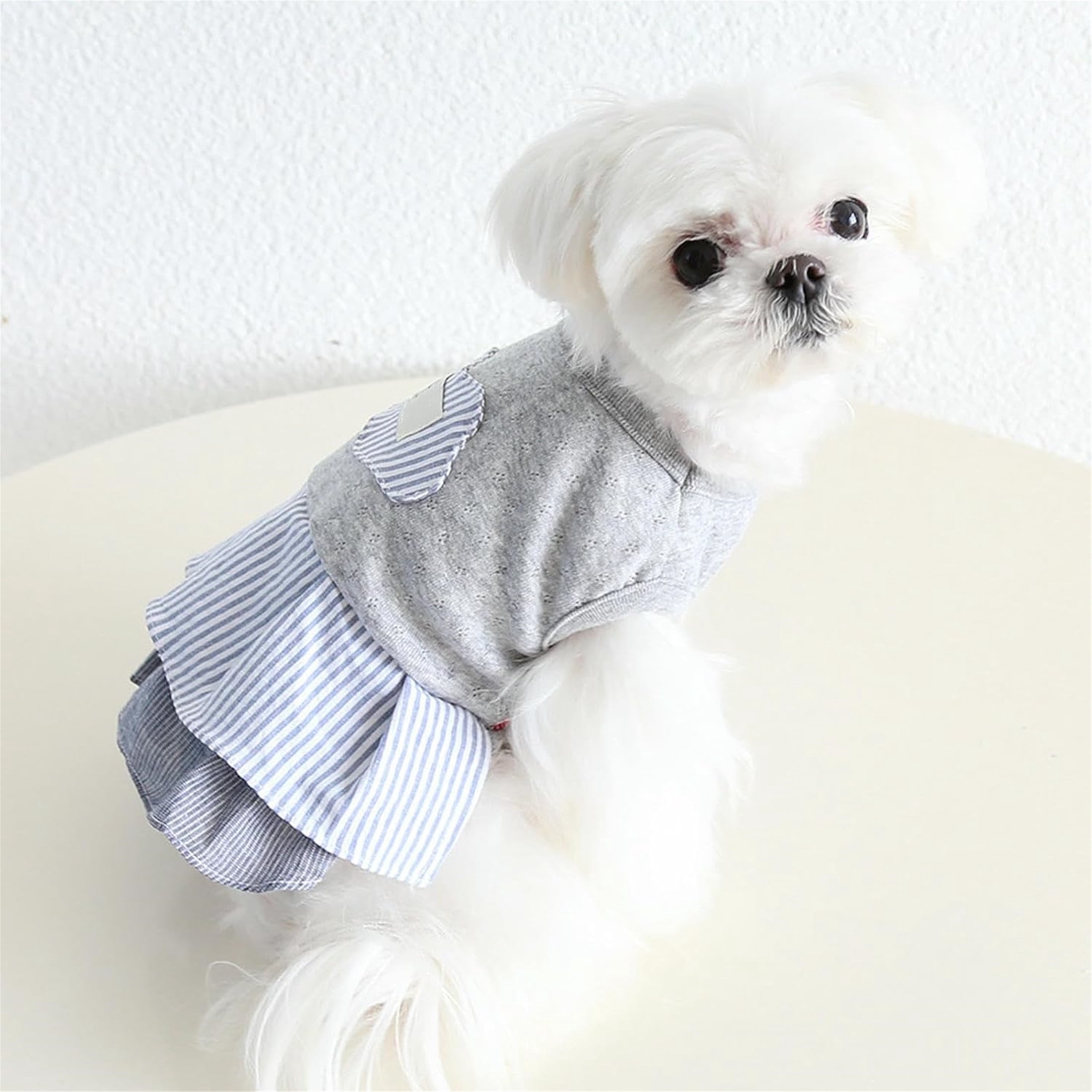 HQREA Dog Cat Dresses for Small Medium Dogs Girl Vest Shirt Skirt Pet Sport T-Shirts Dress Puppy Summer Clothes