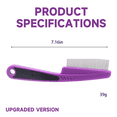 thumbnail image 2 of Unbranded Textured Plastic Flea Comb for Dogs & Cats, 4-Piece, Purple, 2 of 6