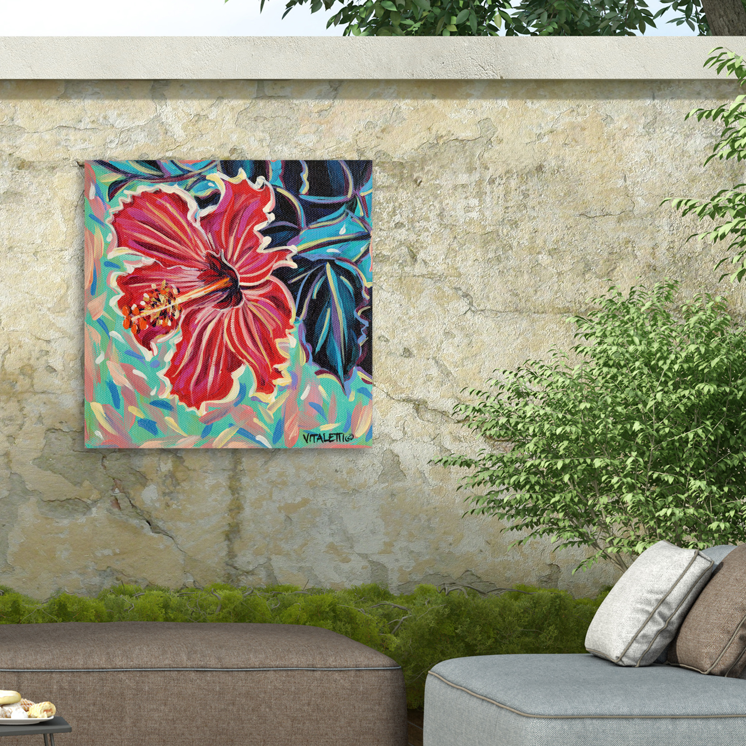 Carolee Vitaletti 'Hawaiian Beauty II' Outdoor Canvas 24x32