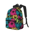 thumbnail image 2 of Vsdgher Hawaii Palms Print Unisex Large Capacity Bookbag Schoolbag Casual Daypack for High School/College/Teens/Travel/Work, 2 of 8