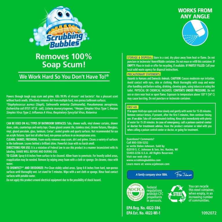 Save on Scrubbing Bubbles Mega Shower Foamer Rainshower Bathroom Cleaner  Aerosol Order Online Delivery