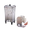 thumbnail image 1 of Hytrove 1 Pce Coussinets Faciaux Coton Support Rond Plastique Gris Pâle Rangement pour Coussinets en Coton pour Femmes, 1 of 8
