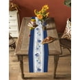 thumbnail image 4 of Hokiten Table Runners 72 Inches Long Dress Scarves, Navy Blue Coastal Farmhouse Kitchen/Dining Table Runner, Coffee Tablerunners, Summer Beach Starfish Coral Striped 13x72 Inch, 4 of 7