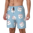 thumbnail image 1 of Lsque Cartoon Sushi Pattern Mens Swim Trunks- Bathing Suit Compression Liner - Beach Swim Shorts Swimwear - (S-3XL) - Stretch Quick Dry-Medium, 1 of 6