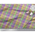 thumbnail image 2 of Soimoi Cotton Cambric Fabric Gingham Check Decor Fabric Printed Yard 42 Inch Wide, 2 of 3