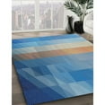 thumbnail image 2 of Ahgly Company Indoor Rectangle Patterned Denim Blue Abstract Area Rugs, 2' x 4', 2 of 6