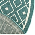 thumbnail image 7 of Unique Loom Outdoor Trellis Collection Area Rug - Kafes (4' Round Teal/Ivory), 7 of 7