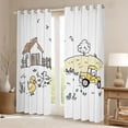 thumbnail image 2 of Homewish Kids Teens Cute Farmhouse Animal Duck Black Out Curtains,Cartoon Truck Curtains Pack of 2 (42x63 Each),Kawaii Cottage Cabin Bedroom Curtains,Microfiber Bedroom Decor, 2 of 6