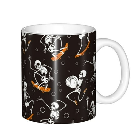 

Zeuib Jumping Skull Ceramic Coffee Mug with Large Handle，Modern Reactive Glaze Dishwasher & Microwave Safe – Perfect for Home Office Café Gift-Ready
