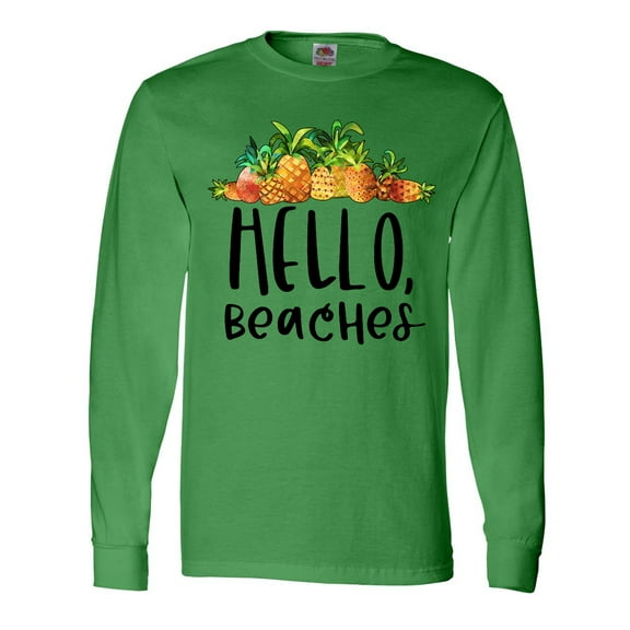 Inktastic Hello, Beaches Group of Pineapples Long Sleeve T-Shirt