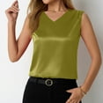 thumbnail image 2 of SNKSDGM Fourth of July Ribbed Tank Top Women's Plus Short Tank Tops for Women Women's V Neck Satin Camisole Top Lightweight Smooth Tank Blouse for Daily Vacation Spring Summer Outfits, 2 of 9