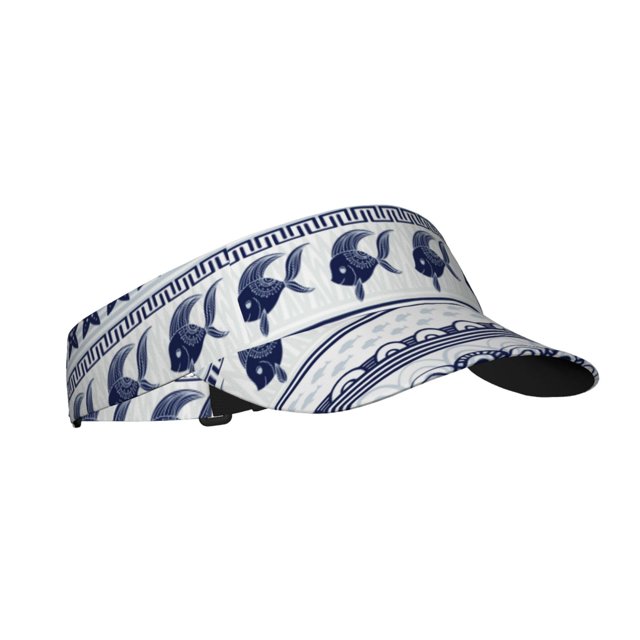 Fotbe Sea Underwater Turtles Visera Deportiva con Diseño, Gorra Abierta Ajustable de Algodón para Mujer y Hombre