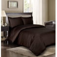 thumbnail image 5 of 500 TC 100% Egyptian Cotton Premium Duvet set Zipper Closur Ultra Soft Durable and Fade Resistant Color Chocolate Stripe size Full, 5 of 5