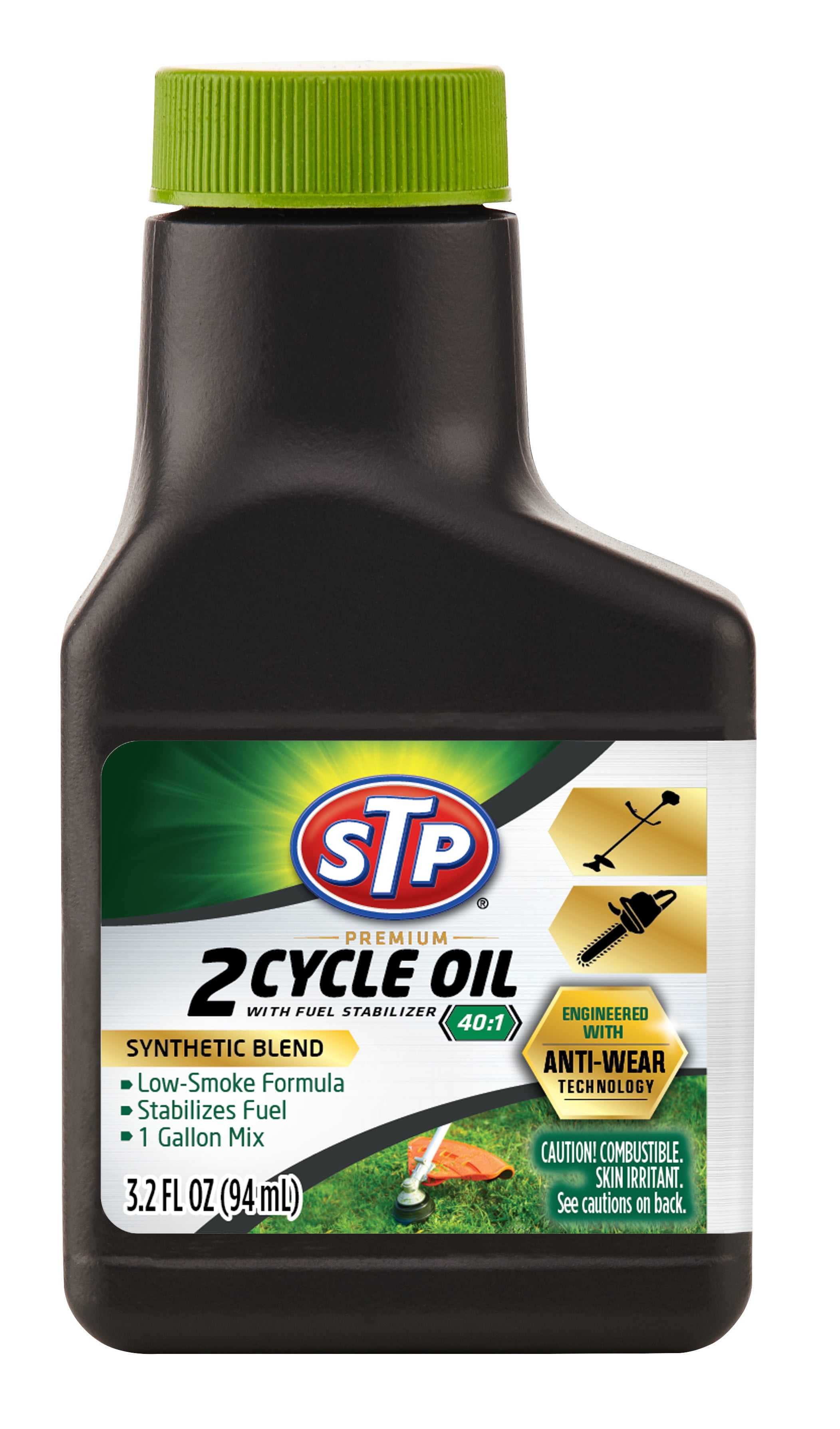 STP Premium 2Cycle Oil with Fuel Stabilizer 401, 1 Gallon Mix (2.6
