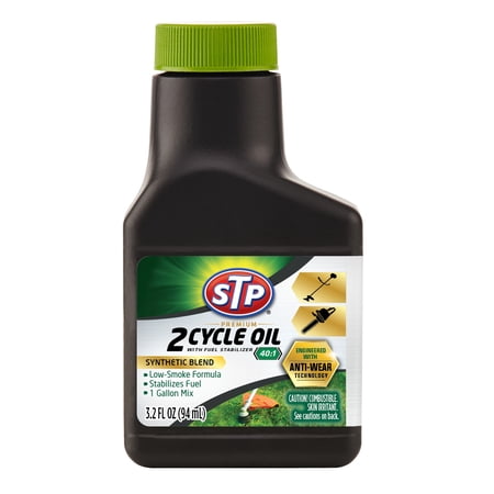 STP Premium 2-Cycle Oil with Fuel Stabilizer 40:1, 1 Gallon Mix (2.6 fluid ounces)