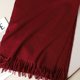 thumbnail image 5 of 62Color Solid Women Winter Scarf Warm Thicken Cashmere Shawl Outdoor Fashion Luxury Tassels Pashmina Lady Wrap Windproof Scarves, 5 of 5