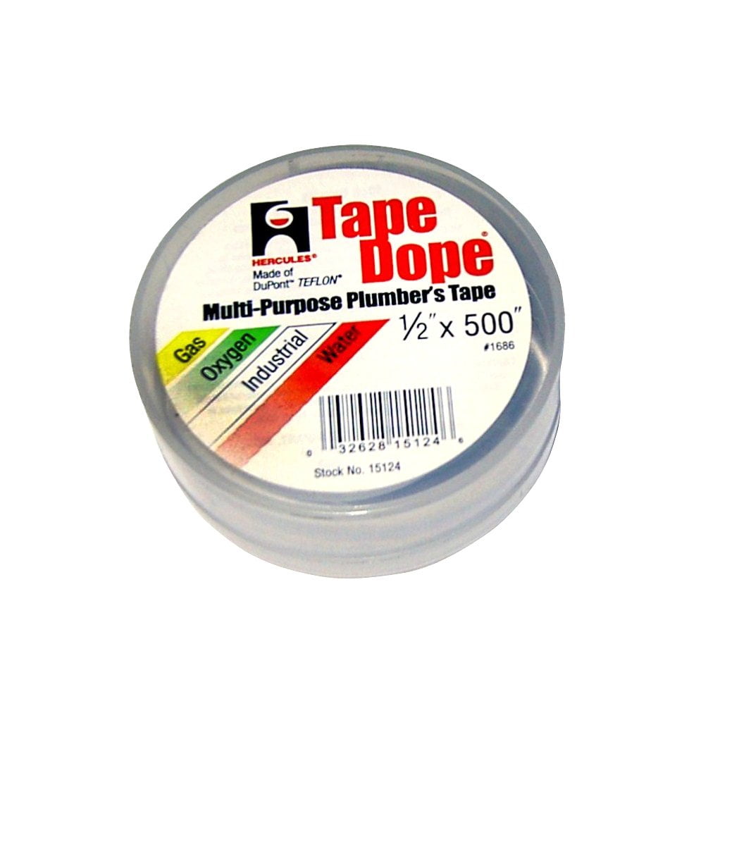 Tape Dope, Use on pipes carrying acids, solvents, alkalis, steam, hot