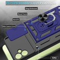thumbnail image 6 of Compatible with Samsung Galaxy A05 Case,Galaxy A05 Case with Screen Protector[2 Pcs] with Slide Camera Cover, 360°Rotation Ring Kickstand [Military Grade] for A05 Case,Blue, 6 of 15