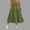 Army Green, variant on Womens Ankle Skirt Solid Color Elastic Waist Drawstring Pleated A Line Long Skirt