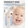 thumbnail image 4 of 10 pcs Toddler Utensils, Stainless Steel Toddler Silverware Set with Round Handle, Baby Forks for Self Feeding, 5 Toddler Forks and 5 Toddler Spoons, BPA Free, 4 of 7