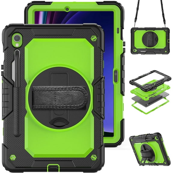 Samsung Galaxy Tab shockproof protective case with 360 ° rotating bracket (GreenPC)