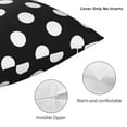 thumbnail image 4 of Rateoe Black and White Polka Dot Pattern Throw Pillow Cover Premium Pillow Stuffer Sham Square for Decorative Cushion Bed Couch Sofa(Pillow insert not included), 4 of 8