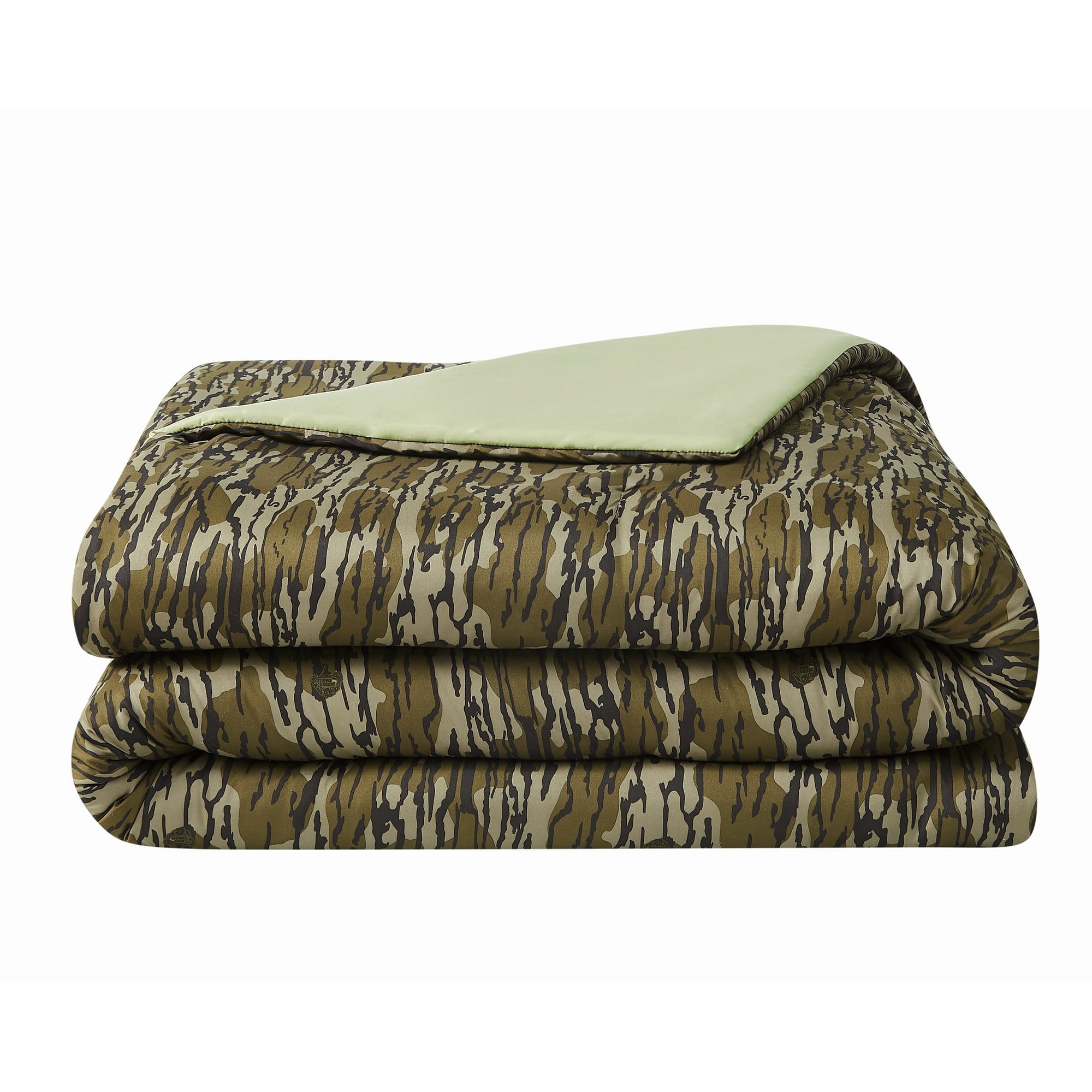 Mossy Oak Bottomland Camouflage Microfiber 3-Piece Comforter Set, Full/Queen Microfiber Adult Bedding for Hunting Lodge or Cabin