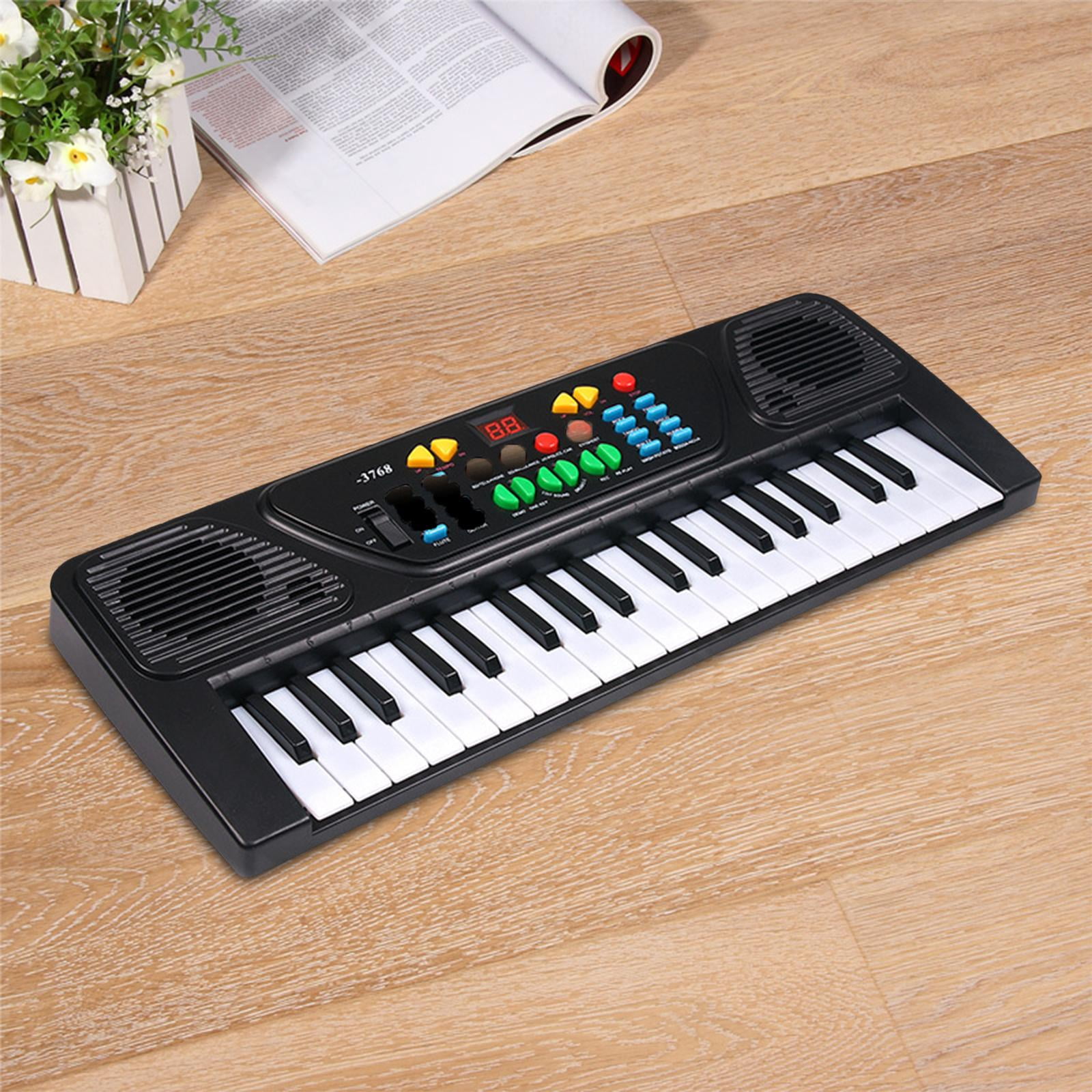 LeeQinersw Keyboard Piano Digital Electronic Piano Keyboard Multifunctional W/ Mic Keyboard