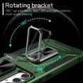 thumbnail image 2 of TECH CIRCLE Case for Samsung Galaxy A54 Phone Cover with Magnetic Kickstand + Metal Ring Holder + Lens Cover, Shockproof Hybrid PC+TPU Covers [360° Rotating Bracket] [Corner Protection] - Dark Green, 2 of 8