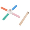 thumbnail image 2 of Parrot Cross Stand Stick Colorful Safe Healthy Matte Bird Cage Perch Stick with Nuts and Bolts for Birds Parrots, 2 of 8