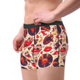 thumbnail image 2 of Yiaed Skull rock record music heart Print Men's Soft Cotton Boxer Shorts Breathable Boxers Underwear Moisture-Wicking Underwear Stretch Boxer Briefs for Man-Medium, 2 of 5