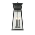thumbnail image 3 of Matte Black Three Light Outdoor Wall Lantern from the Millford Collection, 3 of 5