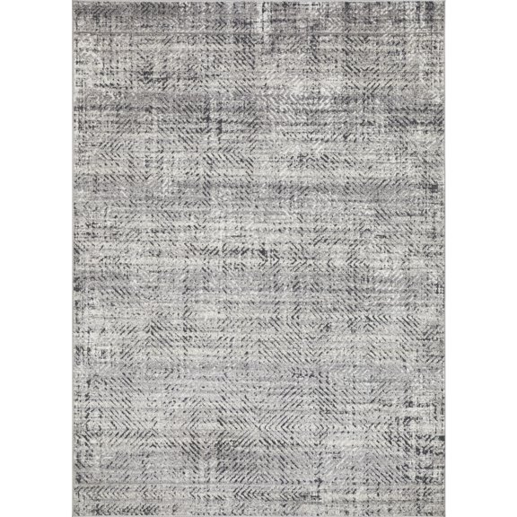 Loomaknoti Aysal Azebella 8' x 10' Gray Geometric Indoor Area Rug