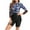 003Blue, variant on Generic Women Zip Front Rash Guard Swimsuit Tummy Control UV UPF 50+ Swim Shirt with Boyshorts Long Sleeve Swimwear