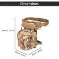 thumbnail image 3 of Drop Leg Bag Waterproof Thigh Waist Packs Pouch for Traveling Hiking Cycle Camping, 3 of 5
