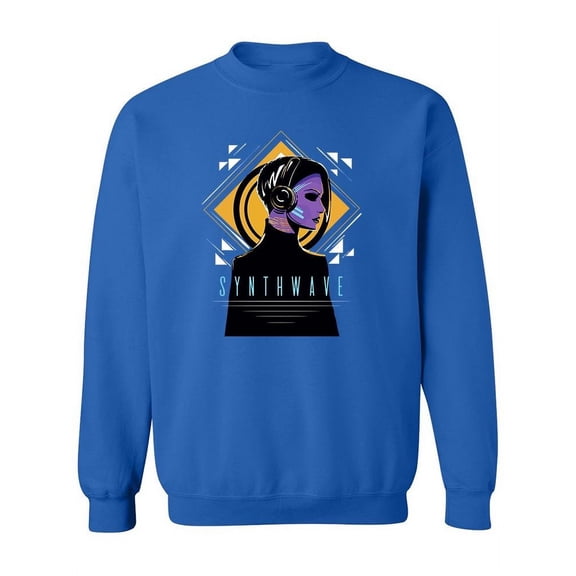 Synthwave Woman Sweatshirt Women -Image by Shutterstock, Female XX-Large