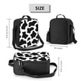 thumbnail image 2 of Lsque Cow Print Black White Lunch Bag Lunch Box for Women Men Reusable Insulated Lunch Tote Bag,Leakproof Thermal Cooler Sack Food Handbags Case High Capacity, 2 of 9